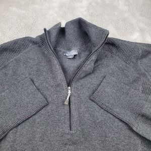 Eddie Bauer‎ 1/4 Zip Sweater Womens XXL Charcoal Gray Long Sleeve Mock Neck